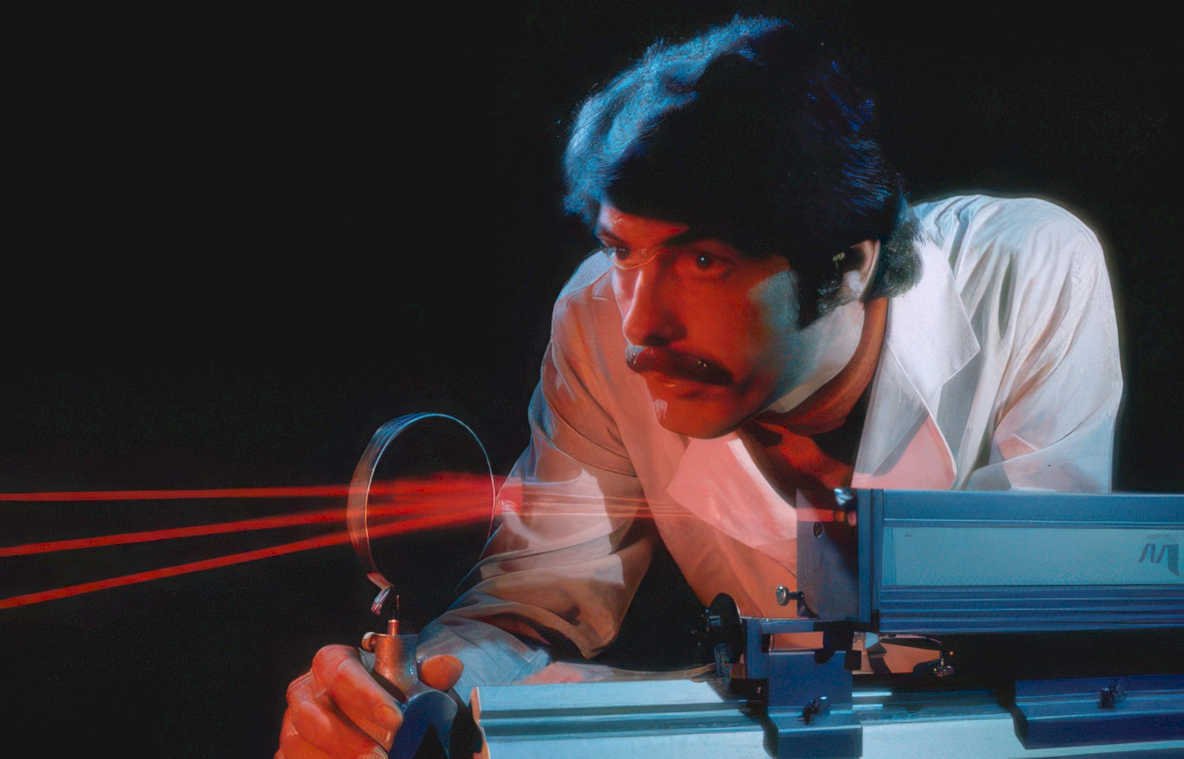 laser experiment scientist Vintage A4 Photo Print