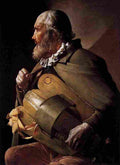 lat Blind Musician Art A4 Photo Print