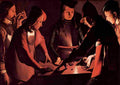 lat Dice Players Art A4 Photo Print