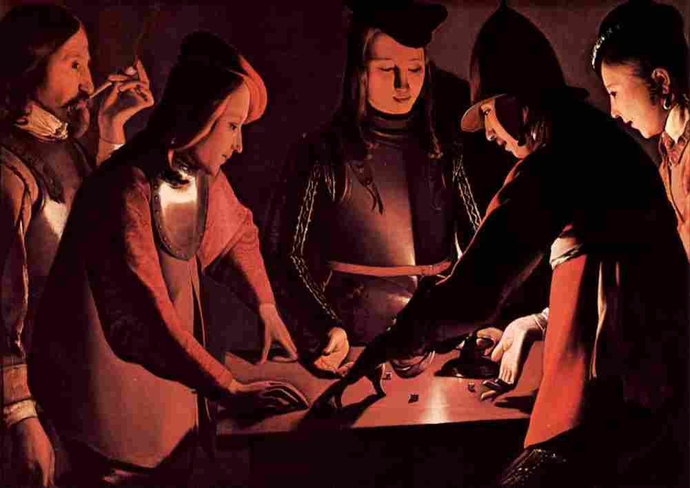 lat Dice Players Art A4 Photo Print