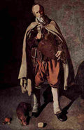 lat Hurdy Gurdy Player with Dog Art A4 Photo Print
