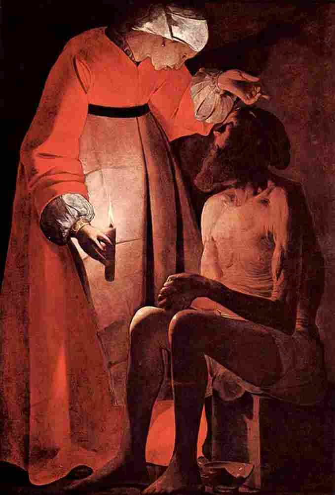 lat Job Mocked by his Wife Art A4 Photo Print