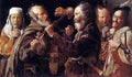 lat Quarrelling Musicians Art A4 Photo Print