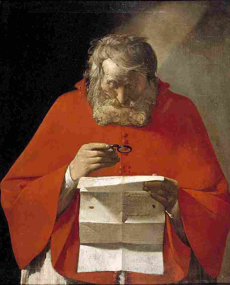 lat Saint Jerome Reading a Letter Art A4 Photo Print