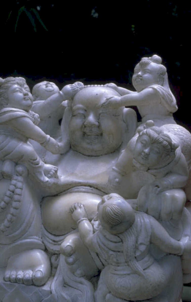 laughing buddha marble 1980s 1990s A4 Photo Print