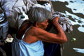 laundry river woman1980s 1990s A4 Photo Print