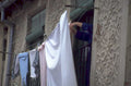 laundry sheet clothesline 1980s 1990s A4 Photo Print