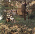 lav On the Loing An Afternoon Chat Art A4 Photo Print
