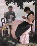 lav Sewing in the Shade Art A4 Photo Print