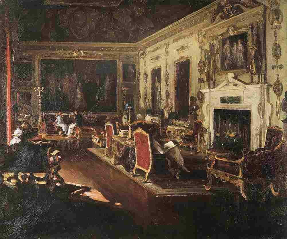 lav The Van Dyck Room Wilton Art A4 Photo Print