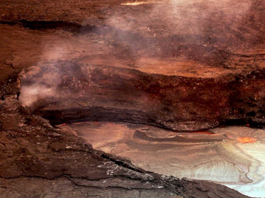 lava lake kilauea1980s 1990s A4 Photo Print
