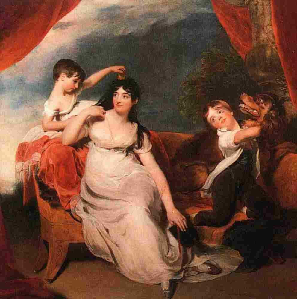 law Mrs Henry Baring and her Children Art A4 Photo Print