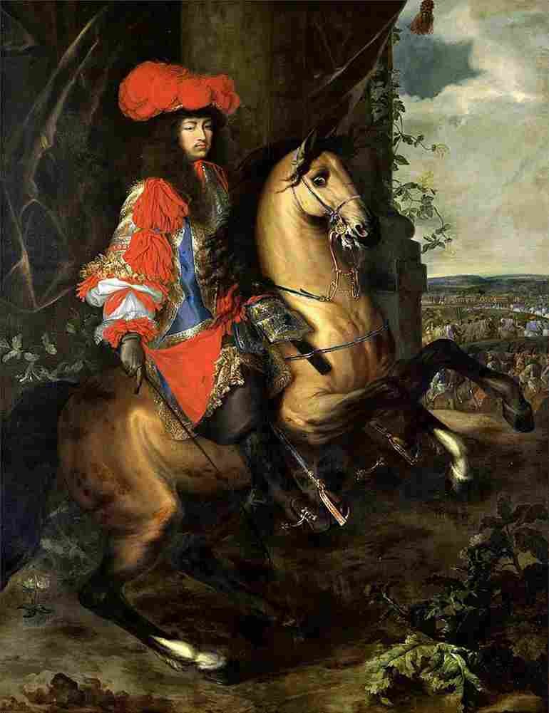 le brun louis xiv equestrian portrait Art A4 Photo Print