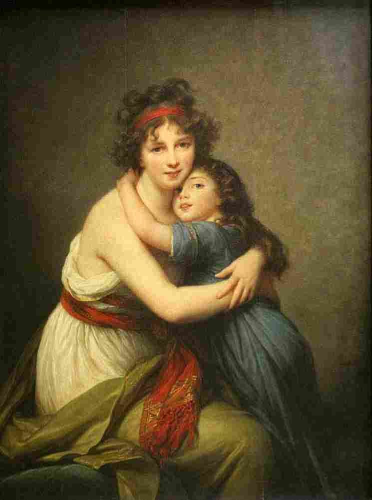 le brun louise self portrait with daughter Art A4 Photo Print