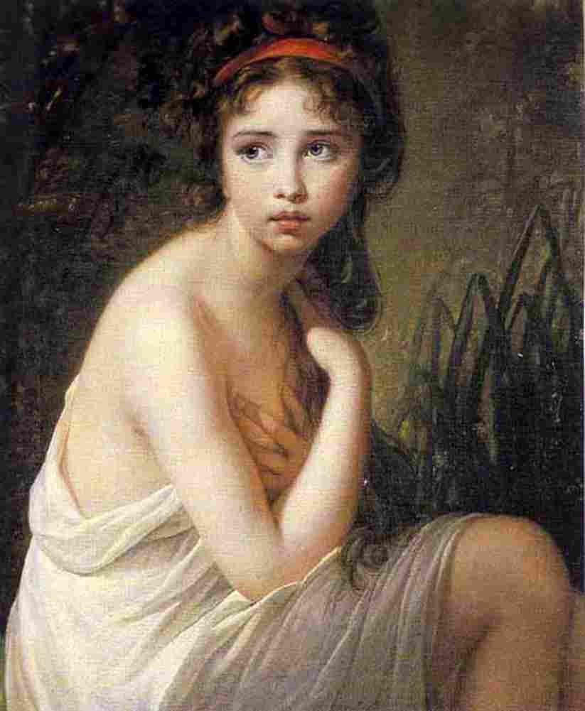 le brun louise the artist s daughter as the bather Art A4 Photo Print