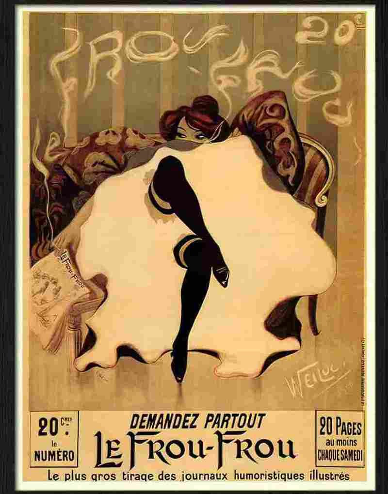 le frou frou lucien henri weil 1900 2 Advert A4 Photo Print