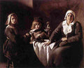 le nain brothers four figures at table Art A4 Photo Print