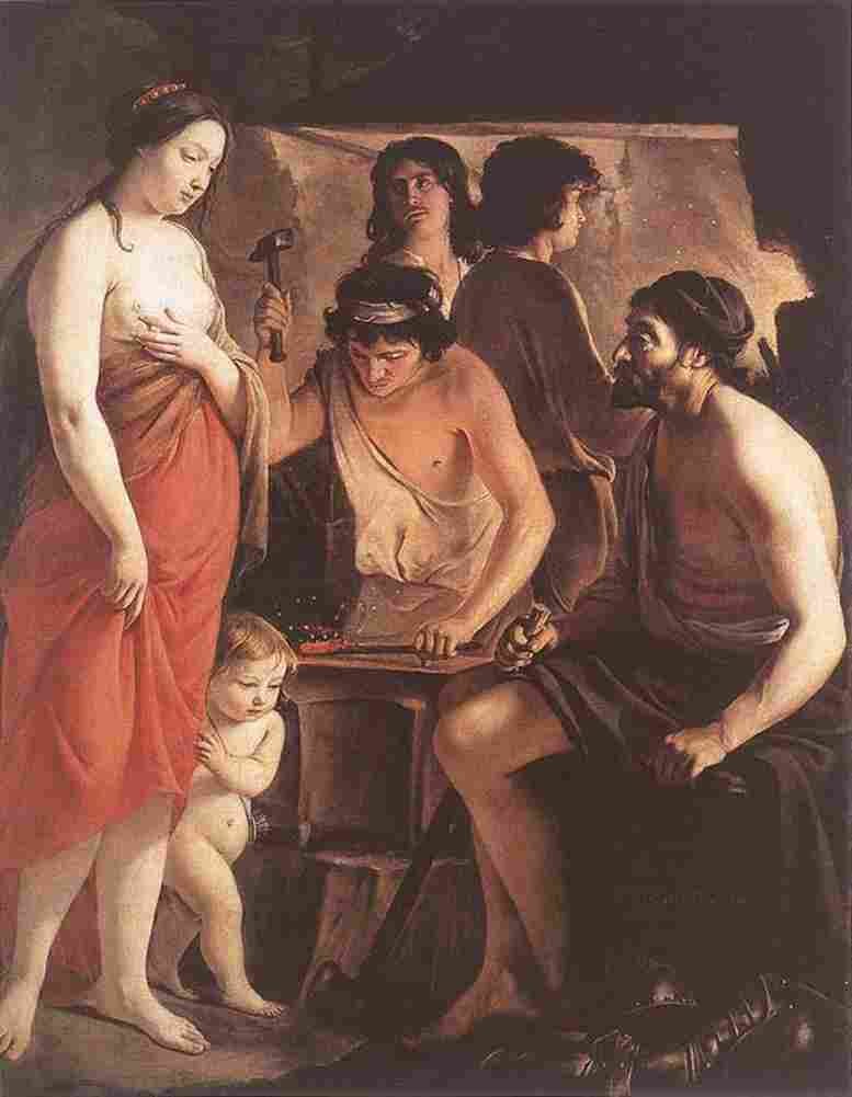 le nain brothers venus at the forge of vulcan Art A4 Photo Print