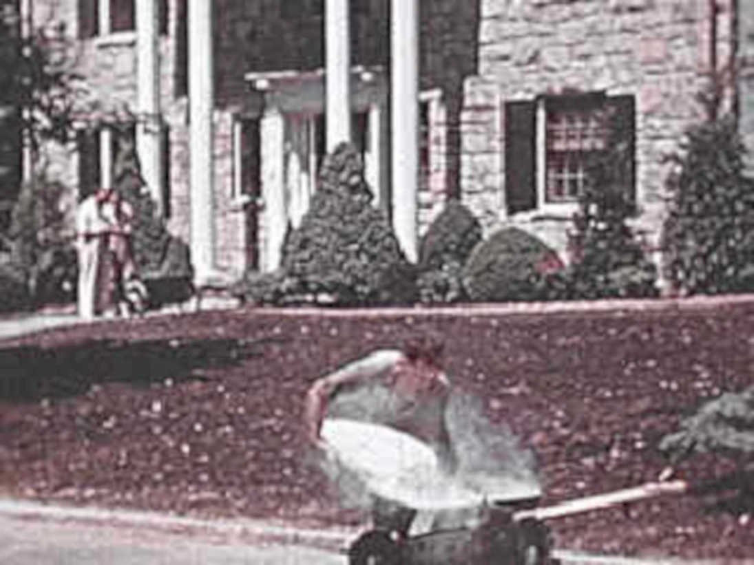 leaves house man1980s 1990s A4 Photo Print