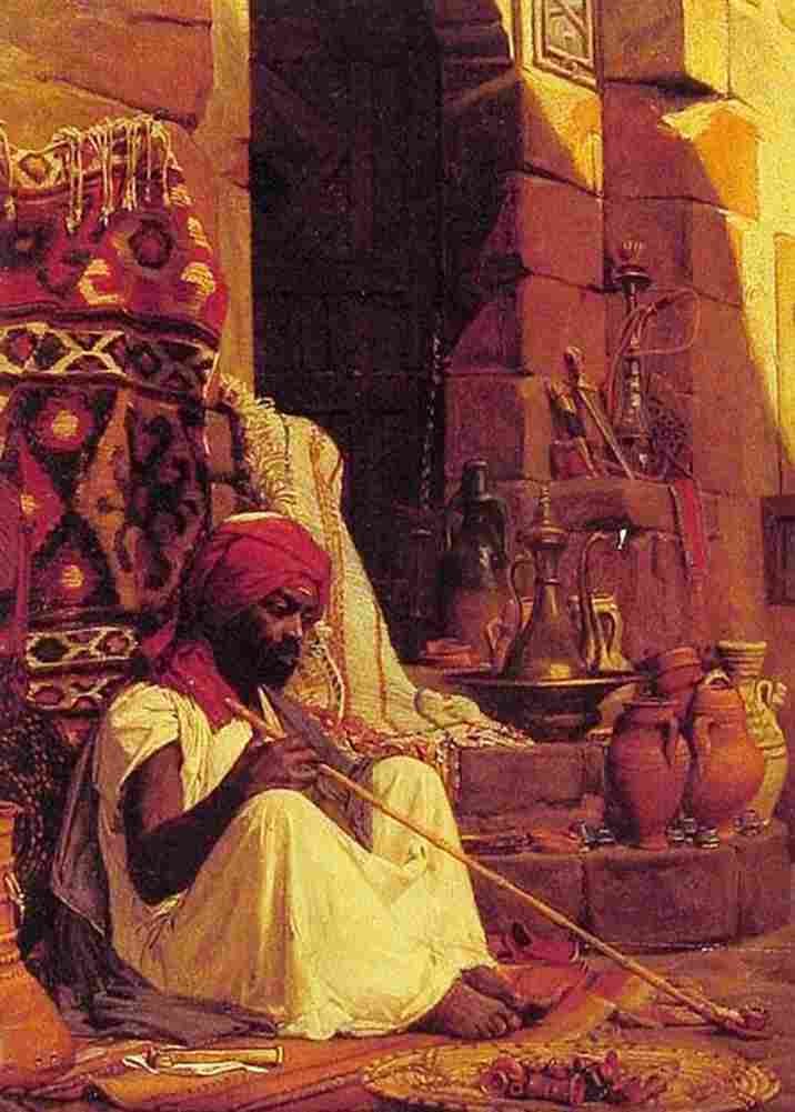 lecomte The Opium Smoker Art A4 Photo Print