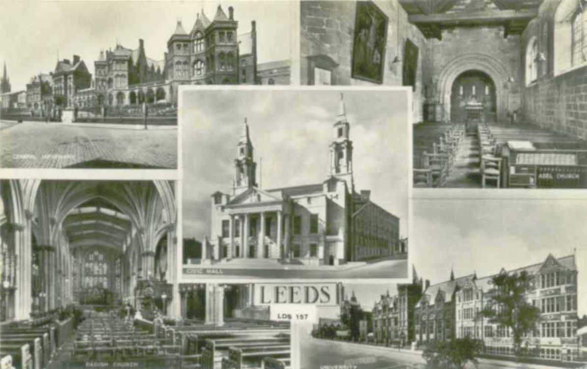 leeds civic hallVintage 1880s 1900s A4 Photo Print
