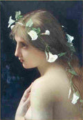 lefebvre nymph with morning glory flowers Art A4 Photo Print