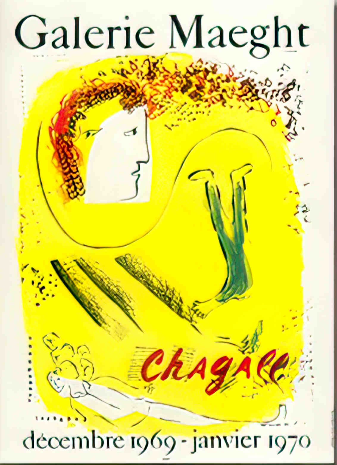 lefondjaunebychagall Advert A4 Photo Print