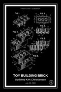 lego patent print black A4 Photo Print