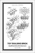 lego patent print white A4 Photo Print