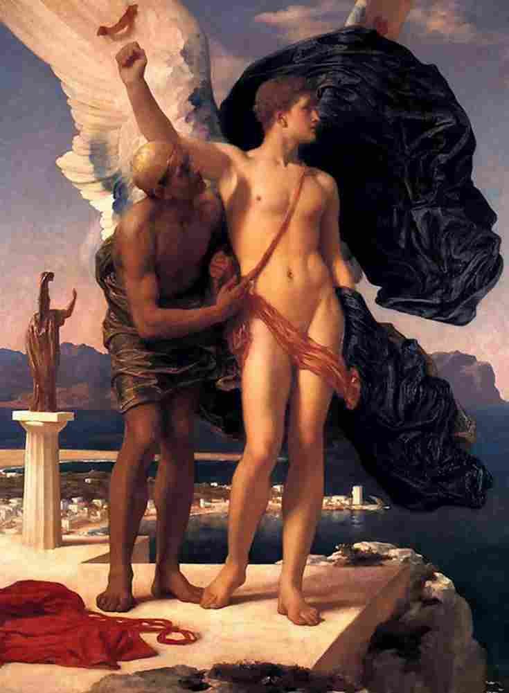 leighton Icarus and Daedalus Art A4 Photo Print