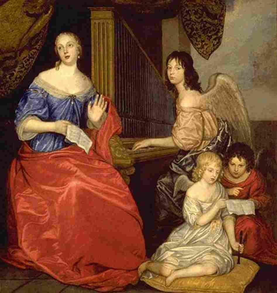 lel Louise de La Valliere and her Children Art A4 Photo Print