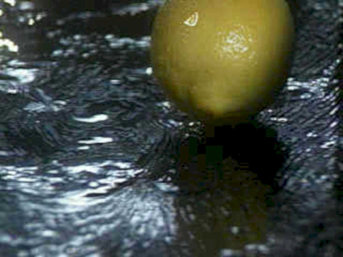 lemon water ripple1980s 1990s A4 Photo Print