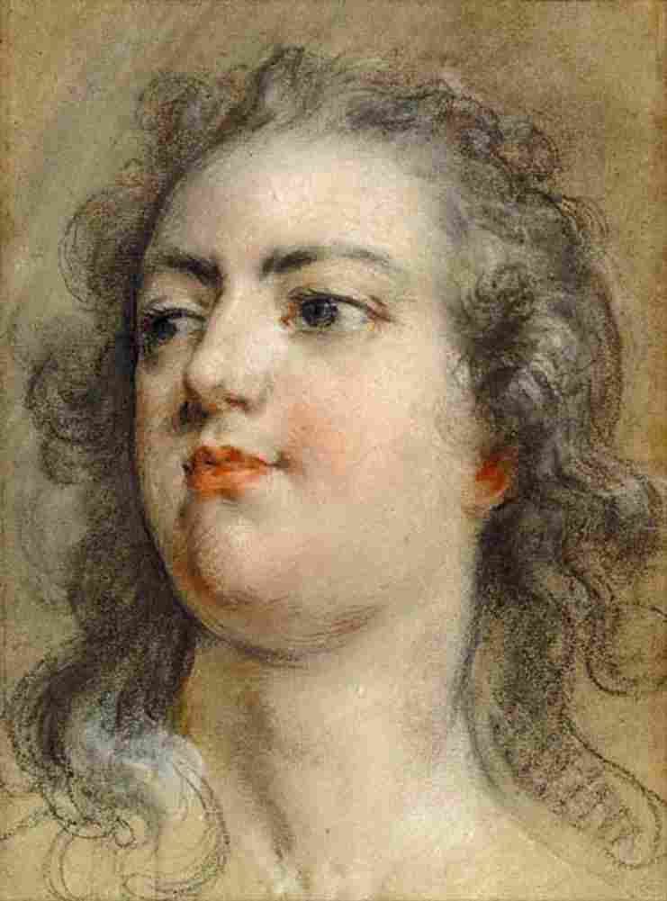 lemoyne francois head of king louis the fifteenth Art A4 Photo Print