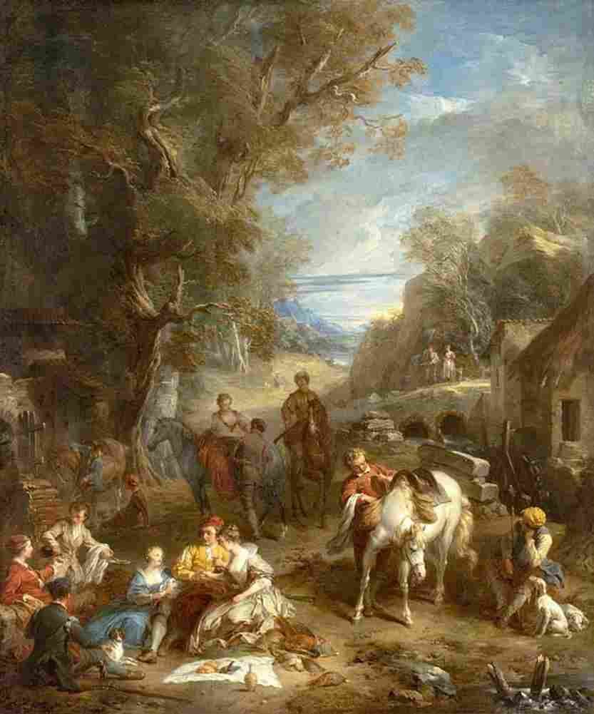 lemoyne francois the hunt lunch Art A4 Photo Print