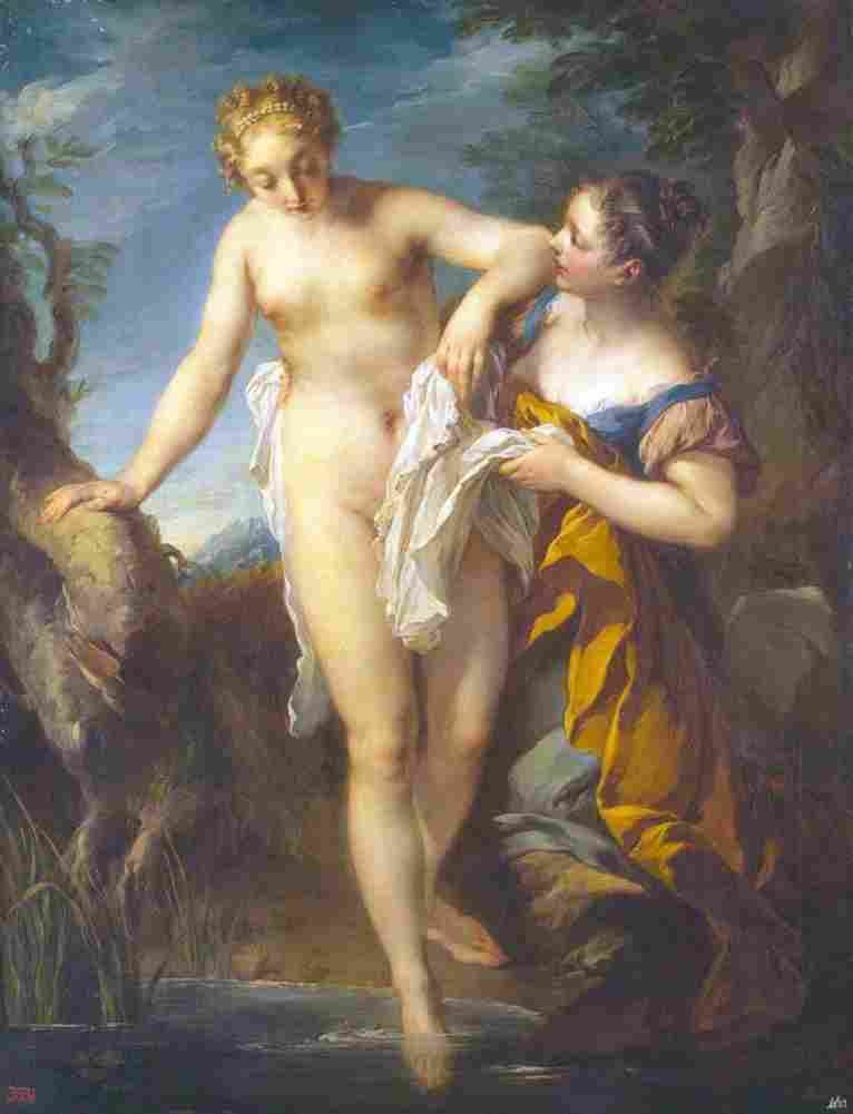 lemoyne francois woman bathing Art A4 Photo Print