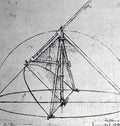 leonardo da vinci A Parabolic Compass Art A4 Photo Print