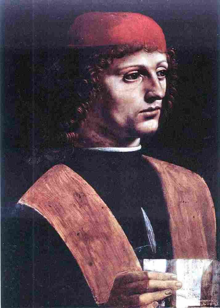 leonardo da vinci A Young Man Art A4 Photo Print