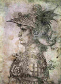 leonardo da vinci Antique Warrior Art A4 Photo Print