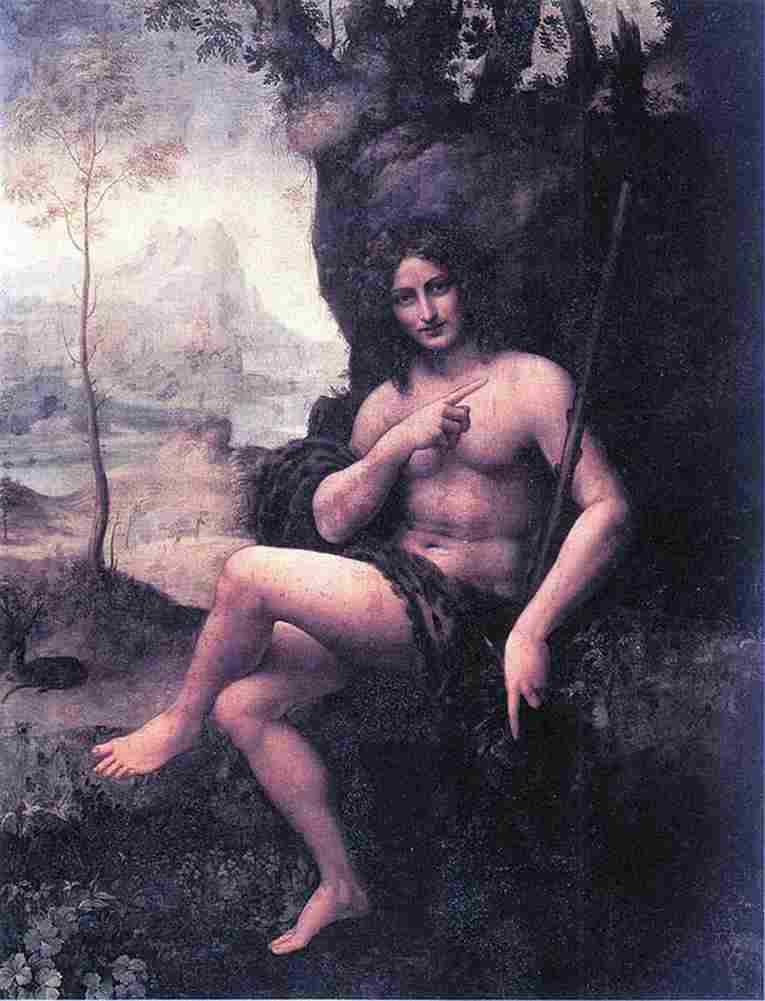 leonardo da vinci John the Baptist Art A4 Photo Print
