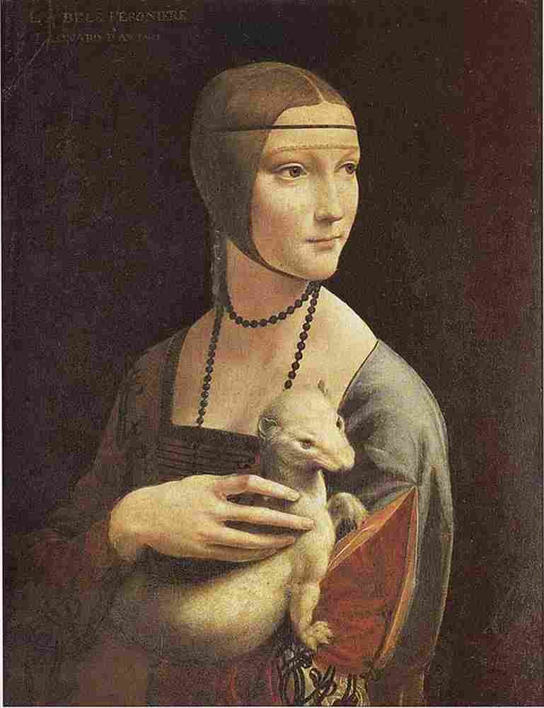 leonardo da vinci Lady with Ermine Art A4 Photo Print
