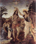 leonardo da vinci The Baptism of Christ main Art A4 Photo Print