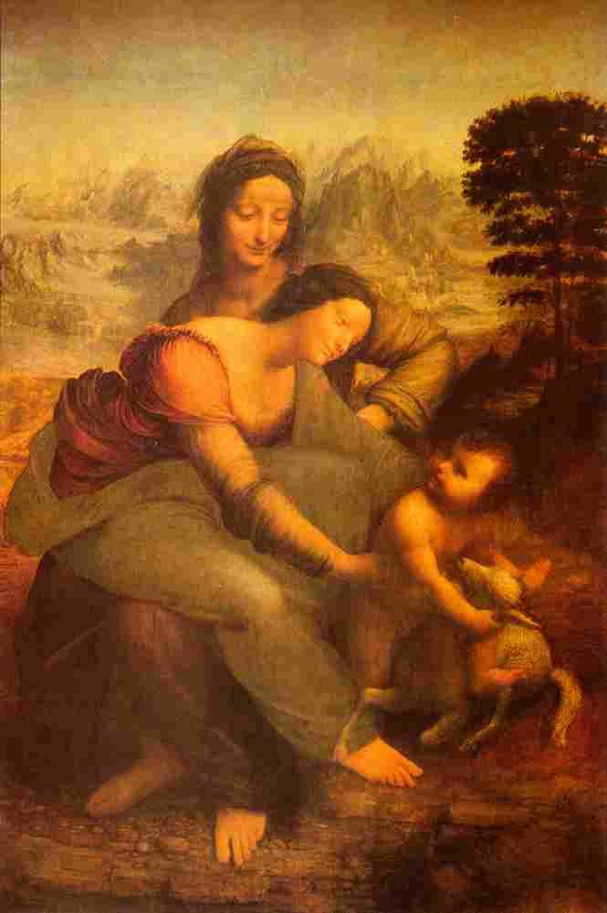 leonardo da vinci Virgin and Child with Saint Ann Art A4 Photo Print
