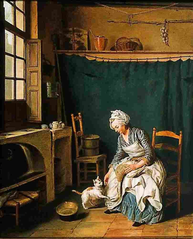 lepicie servant girl plucking a chicken Art A4 Photo Print