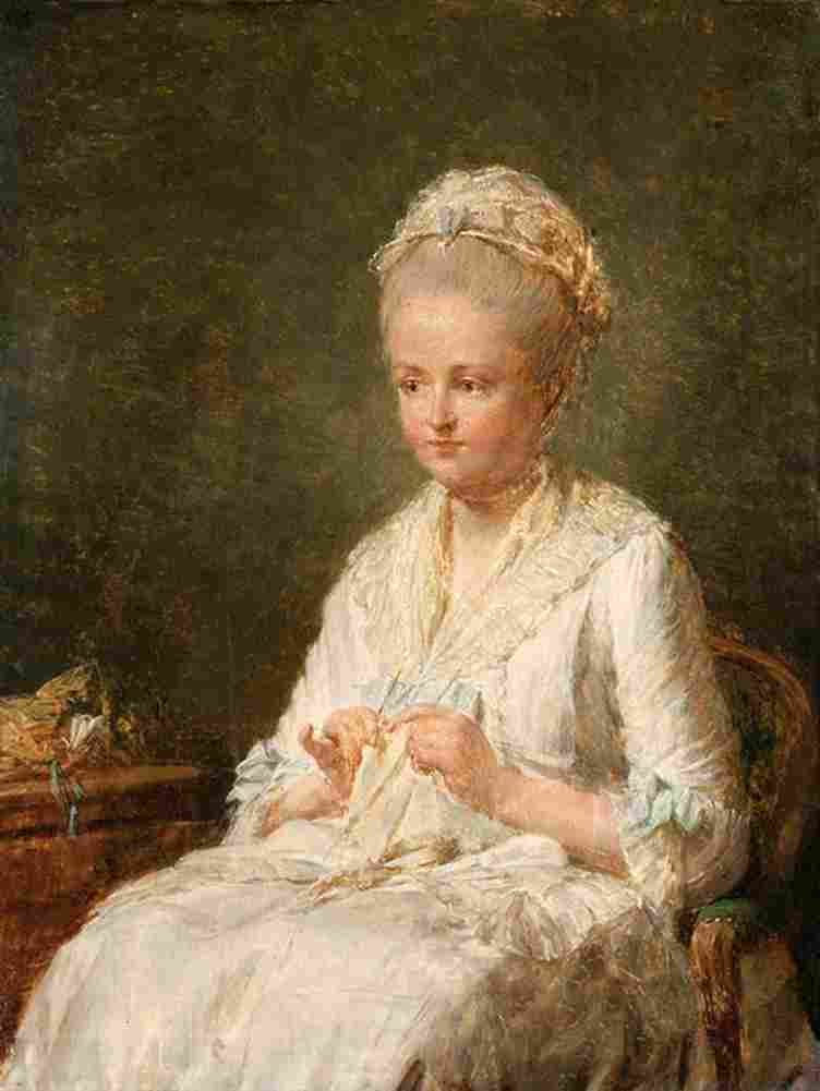 lepicie young lady sewing Art A4 Photo Print