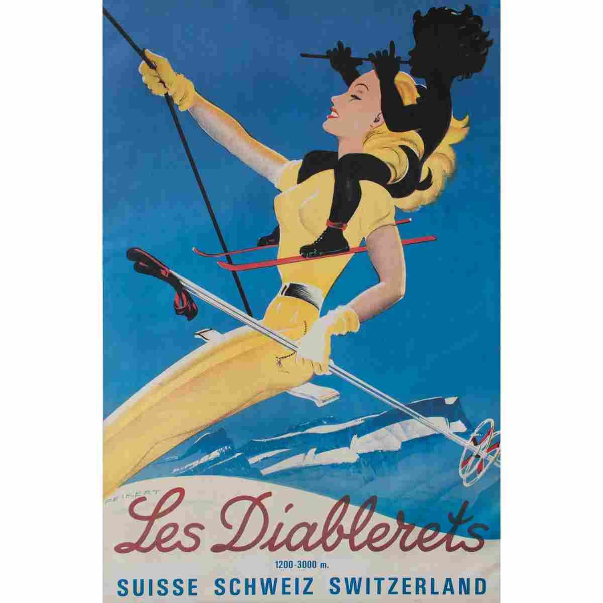 les diablerets martin peikert 1963 2 Advert A4 Photo Print