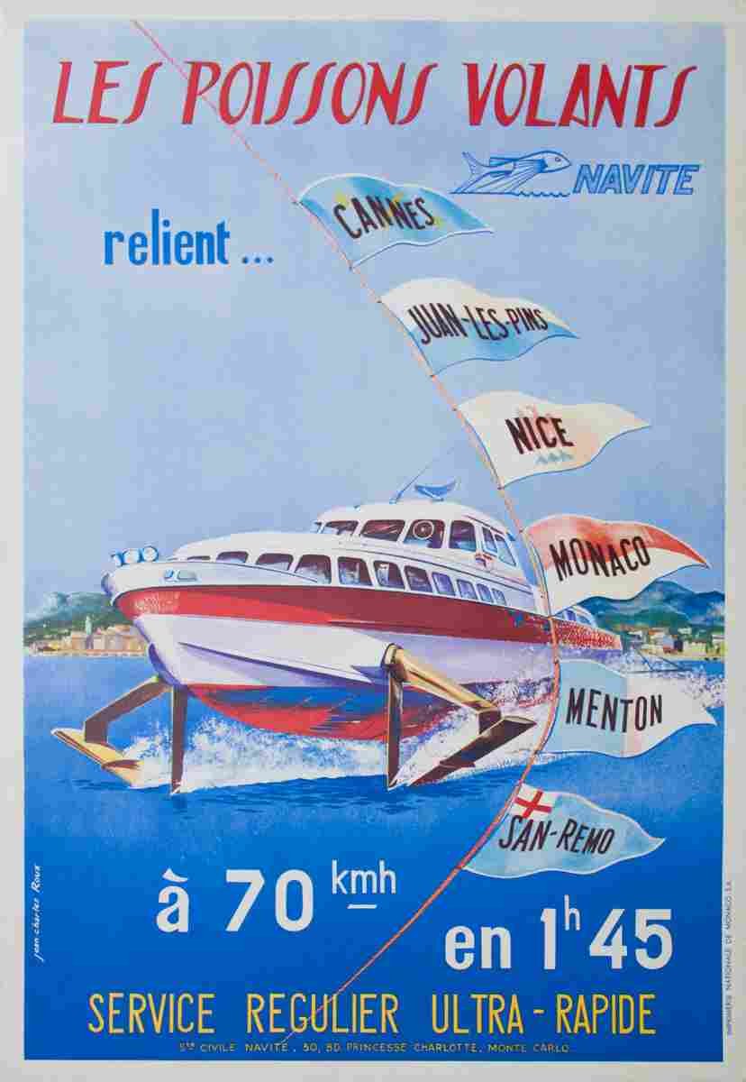 les poissons volants jean charles roux 1965 4 Advert A4 Photo Print
