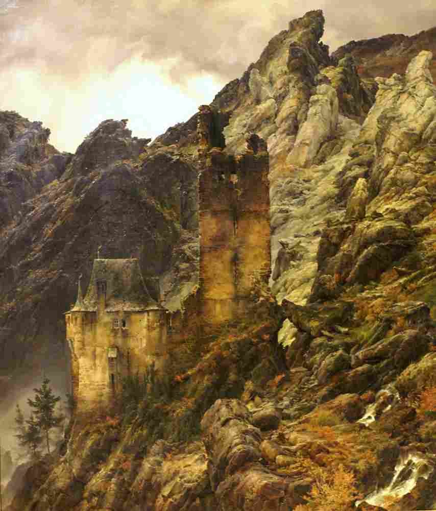 lessing castle on hill Art A4 Photo Print