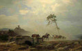 lessing landscape with castle ruins and riders Art A4 Photo Print