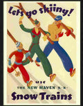lets go skiing maurer poster Advert A4 Photo Print