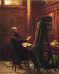 leutze worthington whittredge in his tenth street studio Art A4 Photo Print